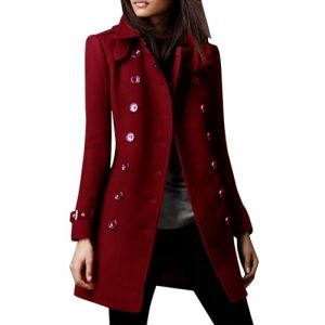 Manteau Femme Hiver Parka Femme Mi Long Grande Taille Vetement Mode Cintr&eacute; Jacket Automne Manteau Morgan Chaud 2#vin S (opcvje, neuf)