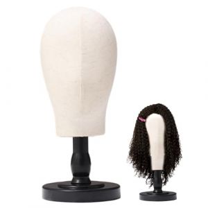Support de perruque, support de perruque en plastique avec base stable, tête mannequin portable pour chapeau. (JianShiXianLIULANSHANGMAOYouXianGongSi, neuf)