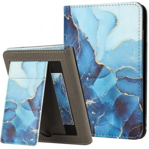 MOKASE pour 6" Kindle Paperwhite 5/6/7&egrave;me G&eacute;n&eacute;ration 2012,2013,2015,2016 (Mod&egrave;le:EY21/DP75SDI), Housse en Cuir PU, Intelligent Veille/r&eacute;veil Automatique avec Dragonne&Fente de Carte, Blue Marble (MOKASE, neuf)