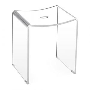 Navaris Tabouret de Douche – Siège en Acrylique 43,5 x 37 x 28 cm capacité maximale 100 kg – Tabouret antidérapant pour Salon Cuisine Couloir (SX-Commerce, neuf)