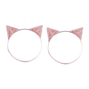 ifundom 2 Pièces Bandeau Pour Enfants Chat Bandeau Cosplay Bandeau Oreille De Chat Cosplay Oreilles De Chat Bandeau Oreilles -tête Oreille De Chat Bandeaux Chiffon Rose (Tabitha Tam, neuf)