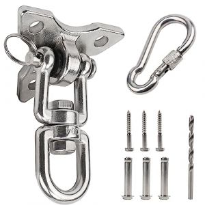 SWAWIS Crochet Plafond Fixation Hamac 500KG 360° Rotation Fixation Plafond Crochet Hamac Lourds 304 Acier Inoxydable Fixation Crochet Balancoire pour Yoga hamac Chaise Suspendue Sac de Boxe (Smawis, neuf)