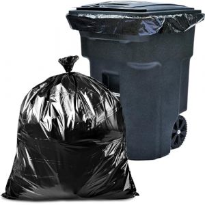 Sac Poubelle 330 Litres | 20 x Housses de Container + 1 Sangle de Fixation Offert | Sacs Housses 330 Litres Noir | Tous Types D&eacute;chets et Ordures | Epaisseur 30&micro; | Anti Fuites et Anti Salissures (GS SECURITE FRANCE, neuf)