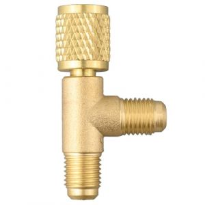 Adaptateur en T à connexion rapide en laiton 6,35 mm SAE femelle FFL mâle interface MFL pour système de réfrigération à vide R22 R12 R134a (feiniweest, neuf)