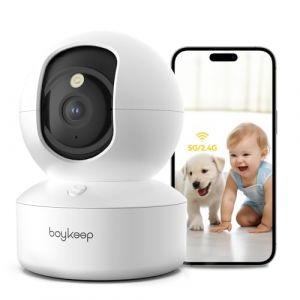 BoyKeep Cam&eacute;ra pour Animal de Compagnie, cam&eacute;ra pour Chien 2K 3 MP, cam&eacute;ras WiFi 360&deg; avec Application, cam&eacute;ra de s&eacute;curit&eacute; int&eacute;rieure sans Fil pour b&eacute;b&eacute;, Chat, Chiot, vid&eacute;osurveillance, Audio (SSONAR, neuf)
