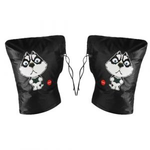 IBLUELOVER Gants de Moto Gant de Poign&eacute;e Hiver &eacute;pais Manchon Couvercle pour Motocyclette V&eacute;lo Cyclisme Scooter Gants Imperm&eacute;able Chauffant Guidon de Protection Gant Chauds Moto Coupe-Vent (Chien) (IBlueloveruk, neuf)