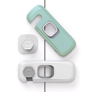 XOXVURI 2 Pcs Securite Placard Enfant Verrous De R&eacute;frig&eacute;rateur Loquet De R&eacute;frig&eacute;rateur Pour Enfants Tout-Petits Et Enfants Serrure De Porte De Cong&eacute;lateur Pour Armoires Et Tiroirs (FASHU GNAHZ LTD, neuf)