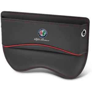 FIXCOR Bo&icirc;te Rangement Si&egrave;ge &Eacute;cart Voiture pour Alfa Romeo Giulia/Stelvio/Giulietta/GT/Mito/Tonale, Bo&icirc;tes de Rangement de Remplisseur D'espace de Voiture Multifonctionnel Accessoires,A A (QingHaiHu, neuf)