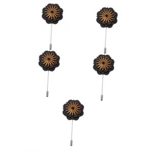 Healeved 5 Pièces Épingle à costume Chic broche épinglette pour costumes pour hommes Épingle décorative épingle à nourrice boutonnière pour hommes broche fleur pour costume homme Métal (Accompany JY, neuf)