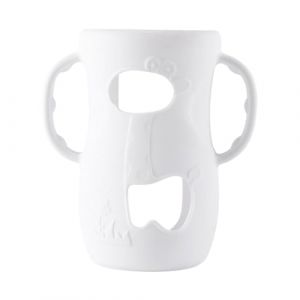 Housse De Biberon En Silicone | Housse De Protection Avec 2 Poignées Antidérapante - Protection Anti-Casse Prise en Facile pour Nourrissage Bébés et Jeunes (Azinketa, neuf)