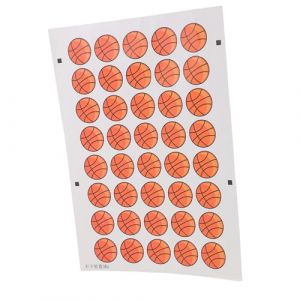 NUOBESTY 1 Feuille Temporaires de Basketball Autocollants Sportifs Imperméables pour Bras et Jambes Stickers Décoratifs et Supporters Autocollants Éphémères (Sarah Zou, neuf)