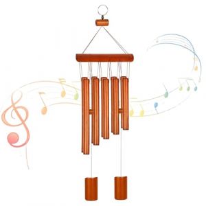 YYTECH Carillon &eacute;olien en bambou - Son agr&eacute;able - Carillon &agrave; suspendre - 60 x 17 cm - Marron - D&eacute;coration &agrave; suspendre pour l'ext&eacute;rieur et l'int&eacute;rieur (fuzhouyaoyuandianzishangwuyouxiangongsi, neuf)