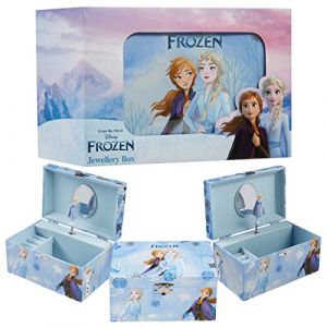 Disney Stitch Boîte à Bijoux Musicale pour Fille, Boite Souvenir à Remontoir Personnage Tournant, Rangement Bague, Déco Chambre, Cadeau Fille ou Ado (Bleu Frozen) (Get Trend., neuf)