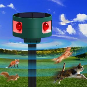 Répulsif Chat Extérieur-Répulsif Ultrason pour Chat Solaire Répulsif Animaux Ultrason, 4 Modes, IP55 étanche Répulsif Chat Solaire Répulsif Rongeurs Ultrason pour Anti Chats Chiens Souris Ratons (MeiMai, neuf)