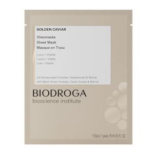 BIODROGA Bioscience Institute Golden Caviar Masque non tissé revitalisant sans paraben, sans silicone, sans huile minérale, sans microplastique (Sonjas Kosmetikstudio, neuf)