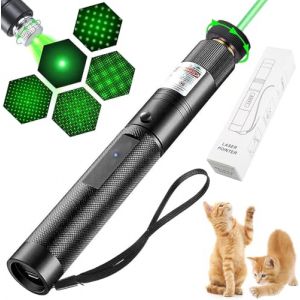 Pointeur Laser Vert Jouets Interactifs pour Chats Et Chiens,Lazer Vert Pointeur,Laser pointeur,Jouets Électriques Intelligents pour Les Exercices De Formation,par Laser Pointeur sans Fil Rechargeable (mayshy, neuf)