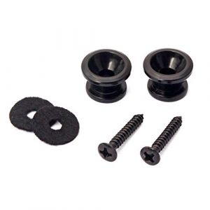Alnicov Boutons de Sangle de Guitare &Eacute;pinglettes Pointe M&eacute;tallique, Verrous de Ceinture pour Guitare Basse, Noir, 15 x 12 x 4 cm (Music Lover EU, neuf)