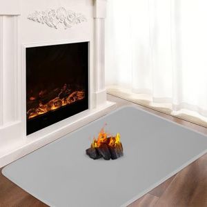 Tapis ignifuge 120 x 70 cm pour poêle de cheminée, plaque de protection contre les étincelles, tapis de protection de sol ignifuge pour cheminée, plaque de sol pour protéger le sol contre les (SHANGYEKEJI, neuf)