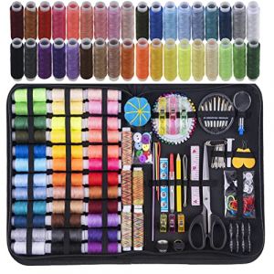INSCRAFT Kit Couture Complet avec Bo&icirc;te, 200 N&eacute;cessaire Couture, 41 Bobines de Fil XL, Aiguilles, Kit de Couture de Voyage pour D&eacute;butant Famille Voyageurs (xuanenxiansunmeidianzishangwuyouxiangongsi, neuf)