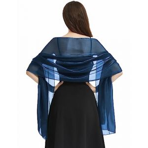 heekpek Chale Femme Mariage &Eacute;charpe Ch&acirc;le &Eacute;tole Mariage Wrap Foulard pour Soir&eacute;e C&eacute;r&eacute;monies F&ecirc;tes Mariage Demoiselles D'honneur, Bleu Marine, Taille unique (HKPK, neuf)