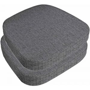 Lot de 2/4/6 Galette de Chaise de Salle &agrave; Manger avec Attaches &ndash; Coussin de Chaise de Cuisine D&eacute;houssables et Lavables, Antid&eacute;rapants, Coussin de Si&egrave;ge pour Interieu/Bureau(#1,2pcs 43x42x5cm) (POSTTER SHOP, neuf)