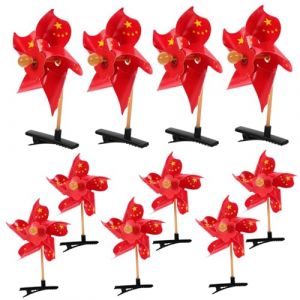 HAPINARY 20 Pi&egrave;ces &eacute;pingle &agrave; cheveux moulin &agrave; vent hairpin hair clip hair topper hair charms Barrette mignonne mini bourdonner pinces &agrave; cheveux Clips de cheveux d&eacute;coratifs Plastique rouge (Gan Gardner, neuf)