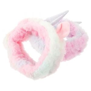 Healeved 2pi&egrave;ces Bandeau Corne De Licorne Bandeau Licorne Pour Adulte Laver Le Visage Soins De Peau Spa Pour Femme Accessoires Esth&eacute;tiques Serviette De Bain Enroul&eacute;e (Accompany JY, neuf)