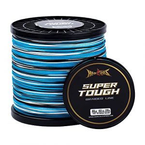 HERCULES Super Tough Ligne de p&ecirc;che tress&eacute;e 500 Verges Ligne de Tresse PE 6lb Test pour l'eau sal&eacute;e et l'eau Douce 4 Brins - Camouflage Bleu, 6lb, 500yds (Chase Goals Europe, neuf)