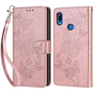 Coque pour Huawei P Smart Z / Y9 Prime 2019 / Honor 9X, Housse Etui Portefeuille Cuir Multifonction, Fermeture Magn&eacute;tique &agrave; Clapet Anti-Choc Compatible avec Coque Honor 9X Pro Book - Or Rose (KENHONER, neuf)