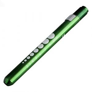 HshDUti Lampe stylo avec jauge de pupille LED pour infirmi&egrave;res, m&eacute;decins, lampe stylo m&eacute;dicale r&eacute;utilisable pour &eacute;tudiants en soins infirmiers, m&eacute;decins, vert (Gemini_mall, neuf)
