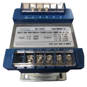 UOUOBEAR Transformateur de Commande BK-100VA, entr&eacute;e 380V 220V, Sortie 220V 110V 36V 24V 12V 6V(6.3V 24V 36V 110V) (JL Global Heavy Industry, neuf)