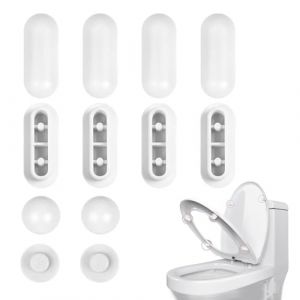 OUDQFCJ Lot de 12 tampons pour abattant de WC - Pour la maison, le bureau, l'hôtel (blanc) (Mapico, neuf)