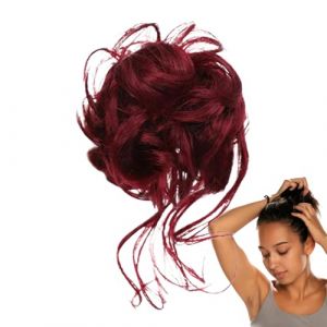 Postiche bouclé | Pince postiche pour femme | Accessoires de coiffure Support de queue de cheval Postiche pour mariage, rendez-vous, look quotidien fête (lattriab, neuf)
