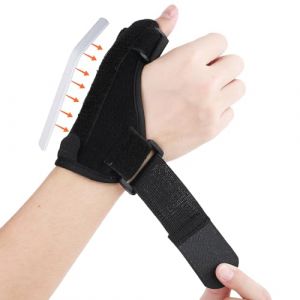 GmwyCzV Attelle de Pouce à Compression Réversible, Attelle de Pouce Réglable, Orthese Pouce, Orthèse Pouce pour Main Droite & Gauche, Pour Tendinite, l'Arthrite, Canal Carpien - Femme et Homme (QIUZHENG, neuf)