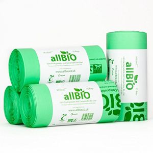 allBIO Lot de 100 sacs poubelle compostables pour cuisine et trottoir 30 l (allBIO (UK), neuf)