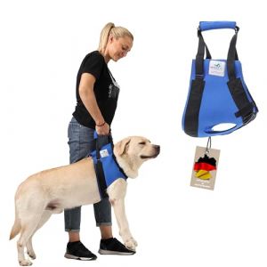 Harnais de Portage pour Chien Pattes Avant/Harnais de Soutien à la Marche pour Chien Pattes Avant/Harnais de rééducation pour des Chiens Malades ou Adultes - Noir - XXL (Nature Pet GmbH, neuf)