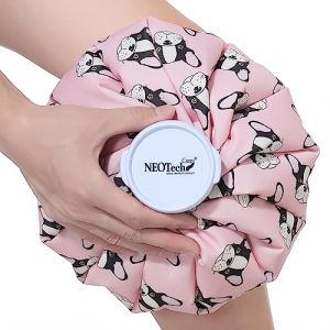 Poche de glace NEOtech Care - Vessie cryoth&eacute;rapie - Premiers soins - Couvercle vissable (Design Bouledogue rose, 28cm diam&egrave;tre) (NEOtech Care (EU), neuf)