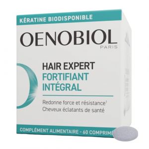 OENOBIOL HAIR EXPERT Fortifiant Int&eacute;gral - Nouveau - K&eacute;ratine - Redonne force et r&eacute;sistance pour des cheveux &eacute;clatants de sant&eacute; - Compl&eacute;ment alimentaire 60 comprim&eacute;s - Programme 1 mois (Cocooncenter, neuf)