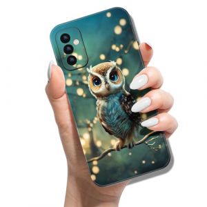 Tenphone Coque pour Samsung Galaxy S23 FE avec Motif Imprim&eacute; Animal Housse Etui en Silicone Souple Noir Cover TPU Antichoc Bumper pour Filles Femmes Homme - Arbre Hibou (JBGO, neuf)