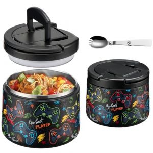 Itslife Bo&icirc;te Alimentaire Isotherme, 420ml Thermos Alimentaire Chaud en Acier Inoxydable Enfant, Boite Isotherme Repas Chaud avec Cuill&egrave;re, Lunch Box pour Picnic, Ecole et Bureau, Tablette de jeu (Itslifeuk, neuf)