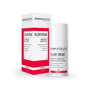 Yellow Cream de Dermaceutic - Correcteur anti-tâches contenant de l'Acide Kojique, de l'Alpha-Arbutine, de l'Extrait de Réglisse, Extrait de Mûrier blanc, de l'Acide Glycolique et Salicylique - 15ml (Dermaceutic Laboratoire, neuf)