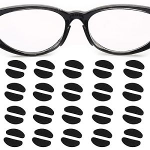 Androxeda 20 Paires Coussinet de Nez en Mousse Adh&eacute;sif Coussinet Nez Lunette Enfant Plaquettes de Nez Doux Coussinets de Nez Antid&eacute;rapants pour la Plupart des Lunettes(1.5mm Noir) (Androxeda, neuf)