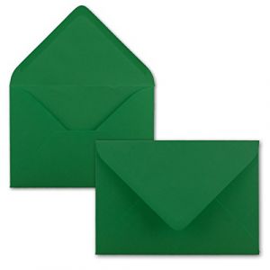 Enveloppes en vert - 25 pi&egrave;ces - Enveloppes DIN C5 22,0 x 15,4 cm - colle humide sans fen&ecirc;tre - No&euml;l, cartes de v&oelig;ux - S&eacute;rie FarbenFroh (GUSTAV NEUSER GmbH, neuf)