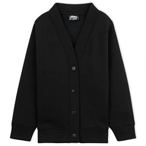 CityComfort Gilet Garcon Cardigan Enfant Garcon Pull Boutonné Manches Longues Tricot Enfant Coton Basique Vêtements Enfant Ado Garcon 3-14 Ans Multipack 1 ou 3 (Noir 1 Pack, 13-14 Ans) (Get Trend., neuf)