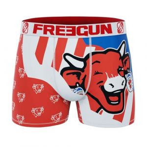 FREEGUN Boxer Homme Microfibre La Vache Qui rit (S, Hall 2) (FUN_HEAD, neuf)