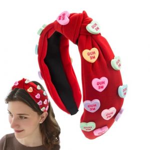 Djowyh Bandeau noué pour la Saint Valentin, bandeau avec nœud en forme de cœur, bandeau de spa, bandeau noué pour la Saint-Valentin, décorations saisonnières, pour spa, (qryoamy, neuf)