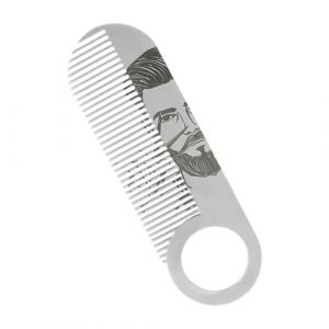 Peignes à moustache pour homme | Peigne à moustache à dents fines | Brosse à moustache pliable en acier inoxydable | Peigne à dents fines antistatiques pour homme, brosse à cheveux compacte et (luanyi, neuf)
