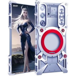 TECSHINE Coque en M&eacute;tal pour Nubia Redmagic 10 Pro, Housse de Mobile pour ZTE Red Magic 10 Pro+, &Eacute;tui T&eacute;l&eacute;phone, Cadre, Armure -Argent (Sunmoonsnow, neuf)