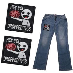 YUVKIN Lot de 2 pi&egrave;ces Patchs brod&eacute;s tactiques amusants et doux avec fermeture Velcro, &eacute;cusson, patch v&ecirc;tement, id&eacute;al pour DIY projets, vestes tactiques et cadeaux (HerEdit, neuf)