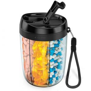 Fefod pilulier semainier 7 jours, Pilulier hebdomadaire extra large avec 6 grands compartiments, Pillulier Matin et Soir Portable, Pilulier de Voyage pour Vitamines, Huile de Poisson, M&eacute;dicaments etc (Fefod Direct, neuf)